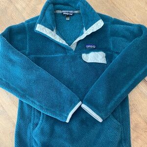 Patagonia Women's Teal Re-Tool Snap T Fleece Sweater